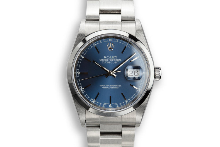 1999 Rolex DateJust 16200 Blue Dial