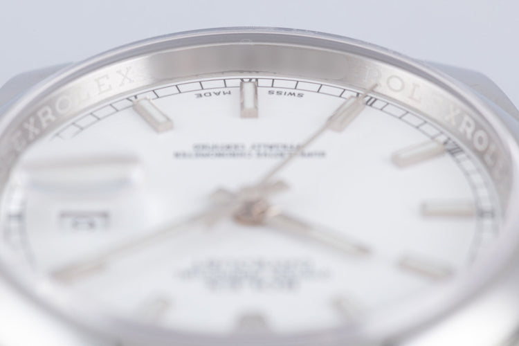 2015 Rolex DateJust 116200 White Dial with Box and Card