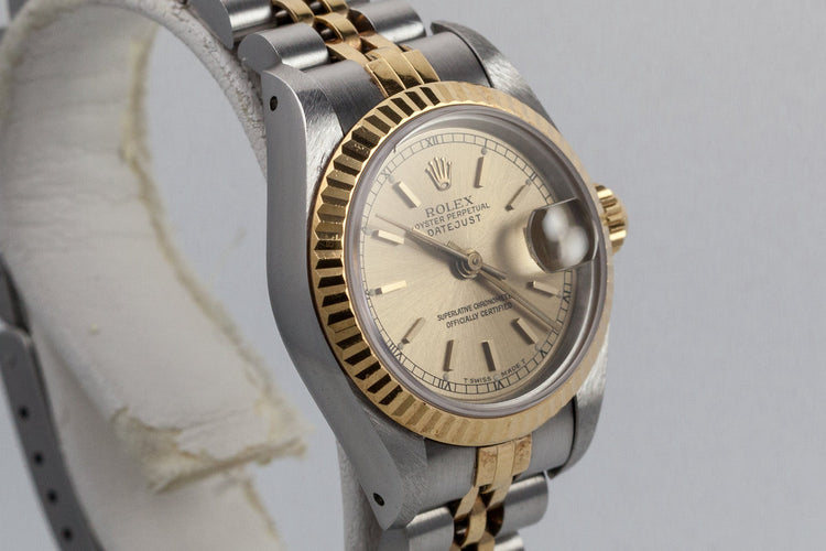 1990 Rolex Ladies Two Tone DateJust 69173 with Box and Papers