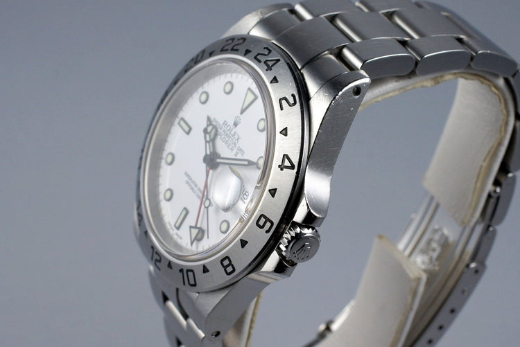 2001 Rolex Explorer II 16570 White Dial