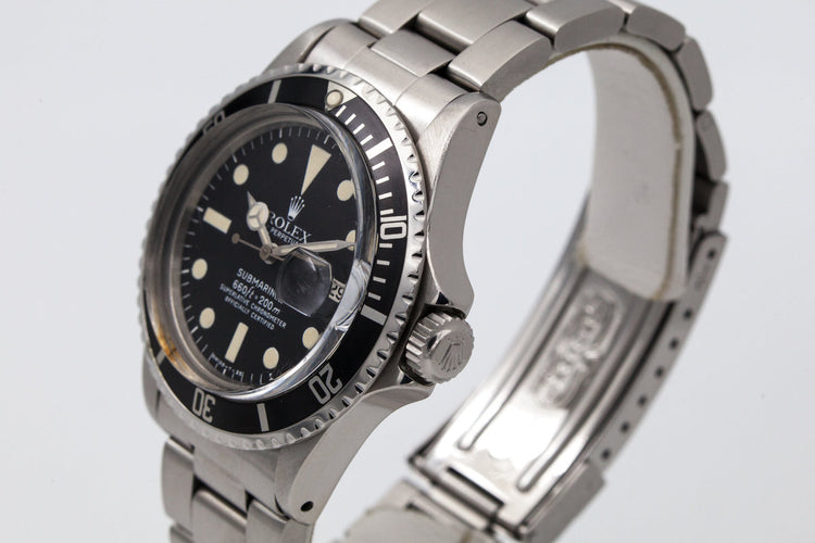 1971 Rolex Submariner 1680 with Mark 1 Dial and Box and Papers