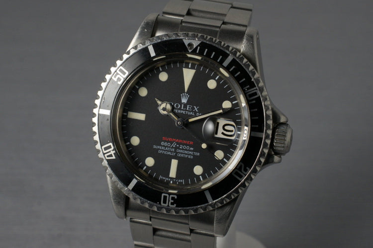 1970 Rolex Red Submariner 1680 Mark 4 Dial