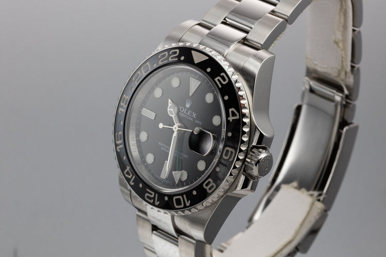 2007 Rolex Ceramic GMT-Master II 116710LN Black Bezel