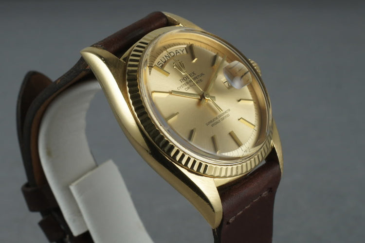 1967 Rolex 18K YG Day Date 1803 with Box and Papers