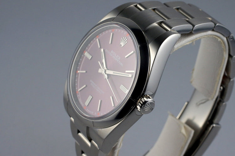 2016 Rolex Oyster Perpetual Ref: 114300 ‘Red Grape’ Dial MINT