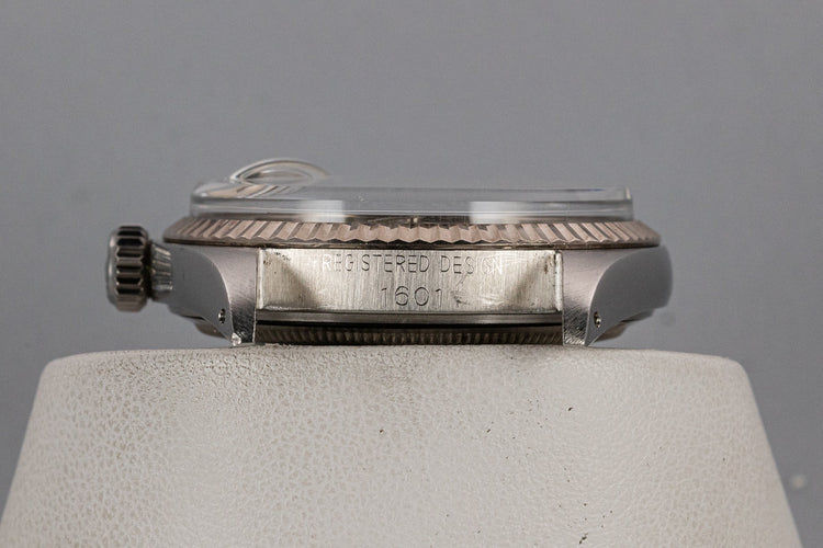 1968 Rolex DateJust 1601 No Lume Silver Dial with Service Papers