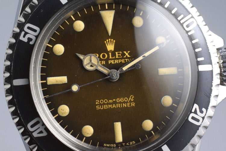 1965 Rolex Submariner 5513 Tropical Glossy Gilt Dial