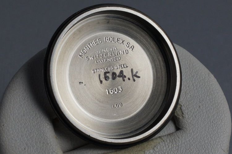 1969 Rolex DateJust 1603 Matte Black Dial