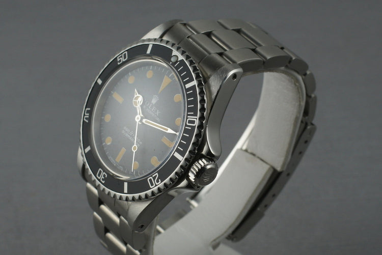 Rolex Submariner 5513 with orange creamy colored lume
