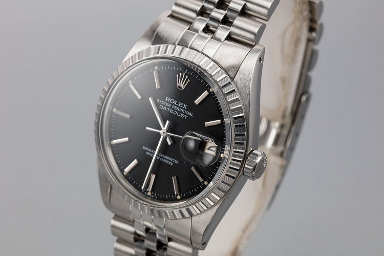 1978 Rolex DateJust 1603 Black Dial with Box and Papers