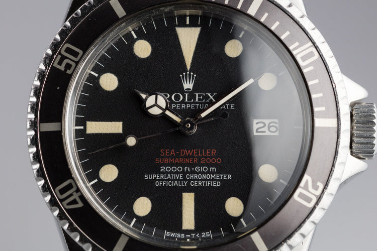 1972 Rolex Double Red Sea-Dweller 1665 MK III Dial