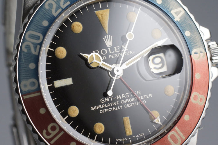 1966 Rolex GMT 1675 Glossy Gilt Dial