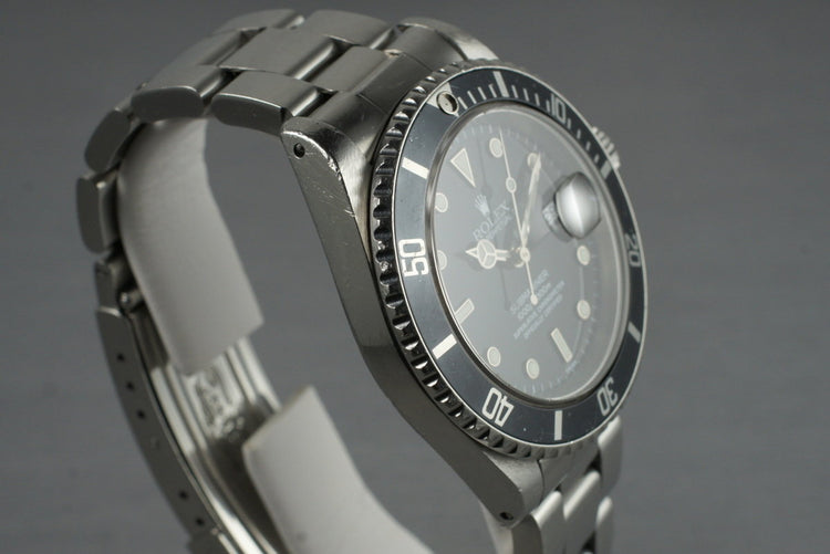 1999 Rolex Submariner 16610 with Box and Papers