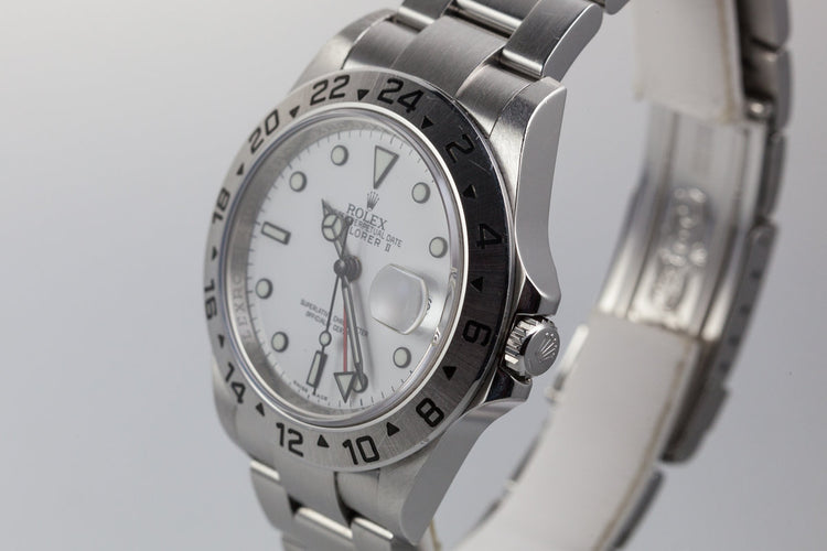 2009 Rolex Explorer II 16570 White Dial with Box and Papers and 3186 Movement