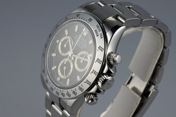 2002 Rolex Daytona 116520 Black Dial with Box and Papers