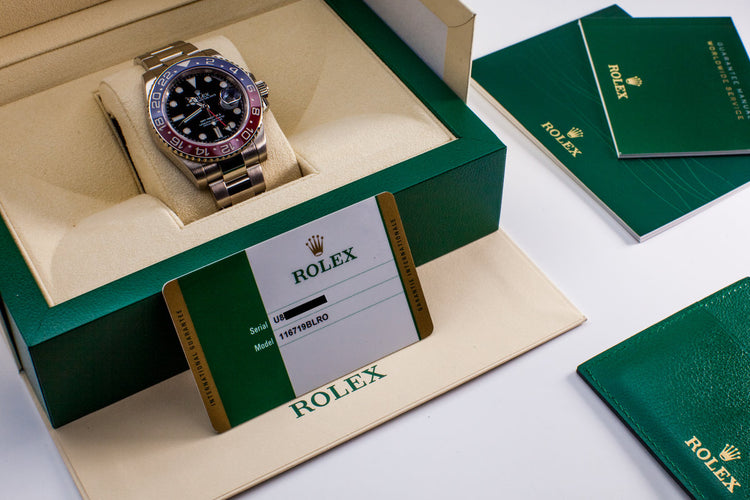 2015 Rolex WG GMT-Master II 116719 with Box and Papers