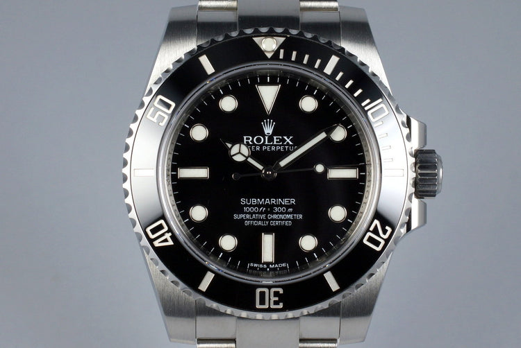 2012 Rolex Submariner 114060 with Box and Papers
