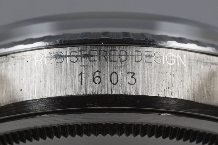 1972 Rolex DateJust 1603 Silver Sigma Dial