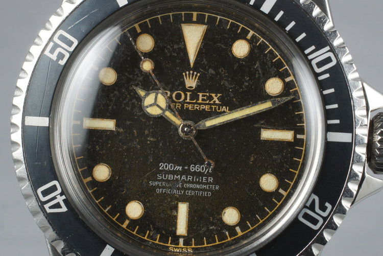 1960 Rolex Submariner 5512 PCG with Beautiful Silver 4 Line Dial