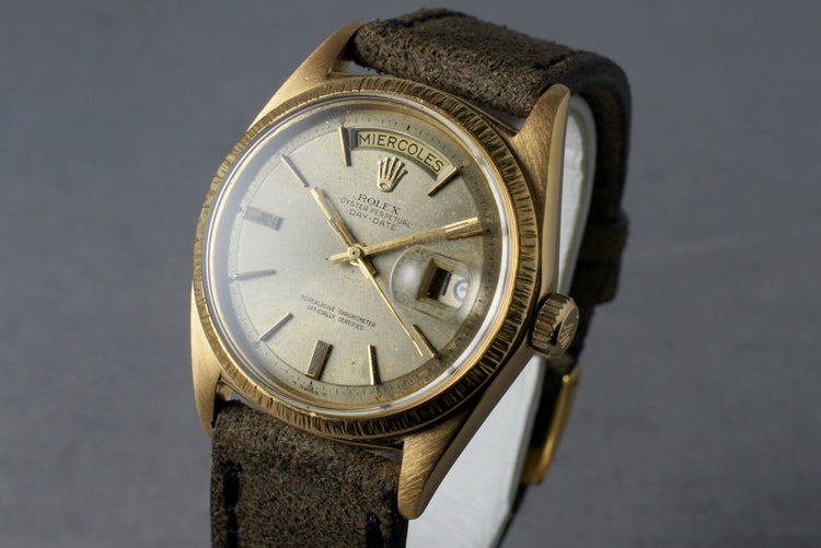 1968 Rolex 18K YG Bark President 1807