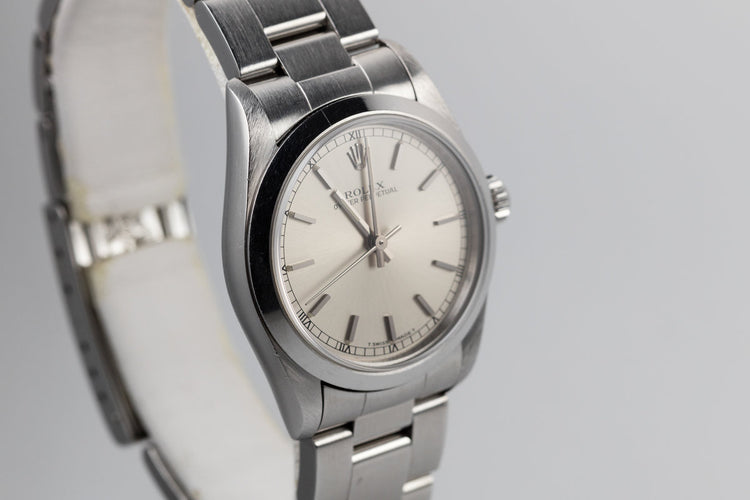 1997 Rolex Mid Size Oyster Perpetual 67480 Silver Dial with Box and Papers