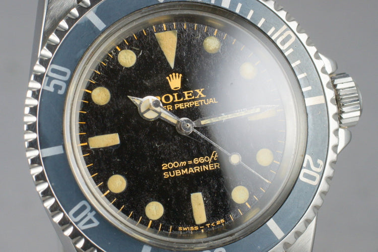 1965 Rolex Submariner 5513 with Gilt Bart Simpson Dial