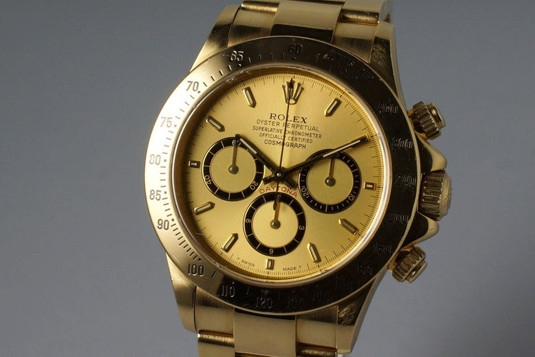 1991 Rolex YG Zenith Daytona 16528 Champagne Dial