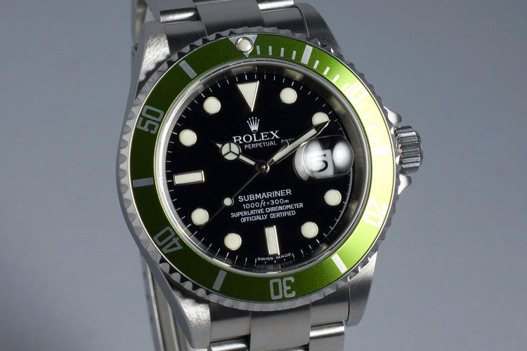 2006 Rolex Green Submariner 16610LV