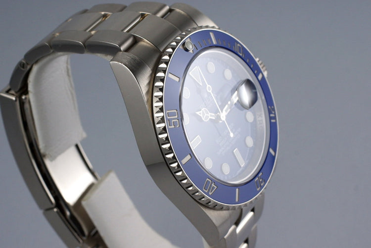 2012 Rolex WG Blue Submariner 116619 with Box and Papers