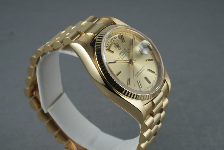 1980 Rolex President 18038 with RSC service Papers