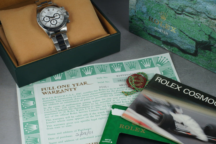 Rolex SS Zenith Daytona 16520 with Box and Papers