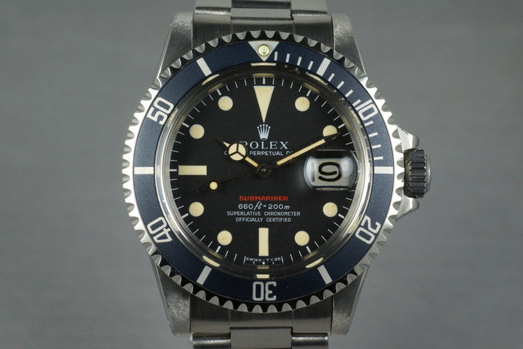 1971 Rolex Red Submariner 1680 Mark IV Dial