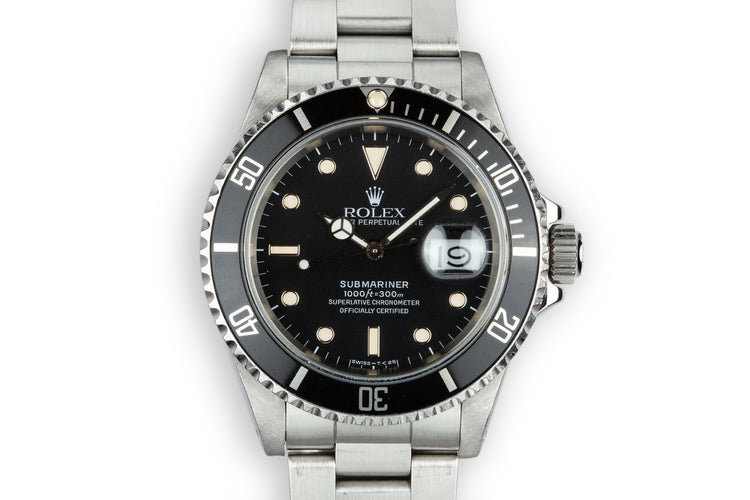 1989 Rolex Submariner 16610 with Box and Papers