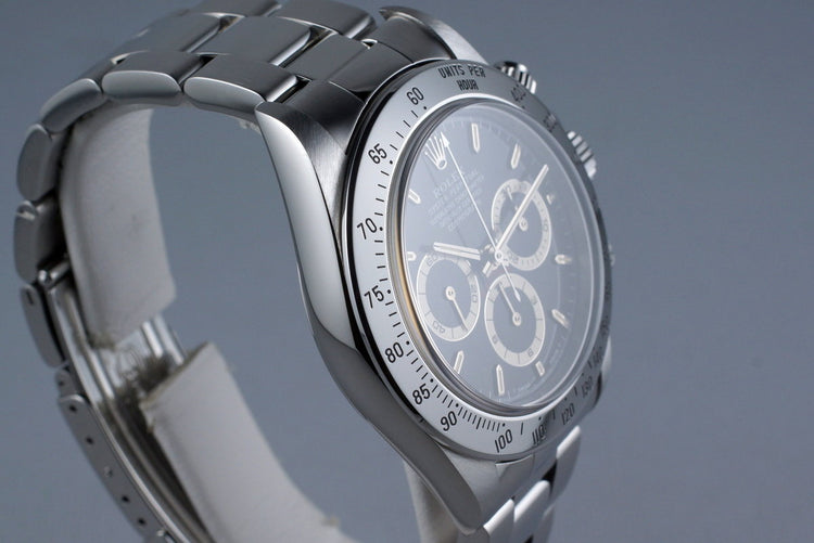 1997 Rolex SS Zenith Daytona 16520 Black Dial