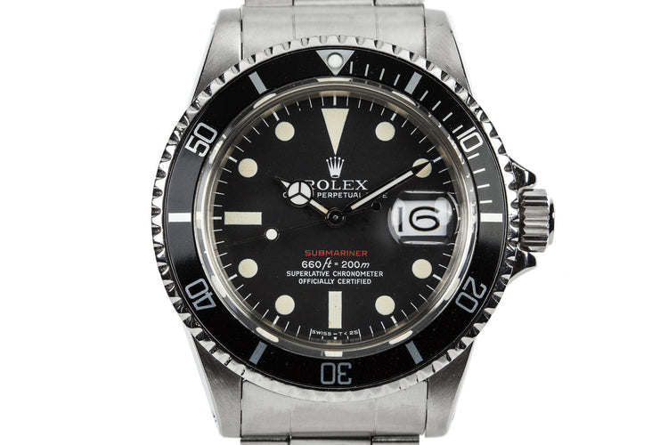 1971 Rolex Submariner 1680 with MK V Red Dial with Service papers