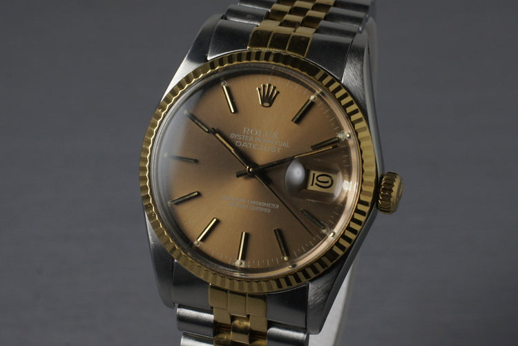 1983 Rolex Two Tone DateJust 16013 with Brown Dial
