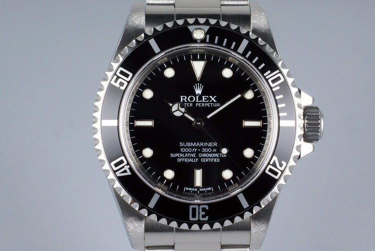 2009 Rolex Submariner 14060M 4 Line Dial with Box and Papers