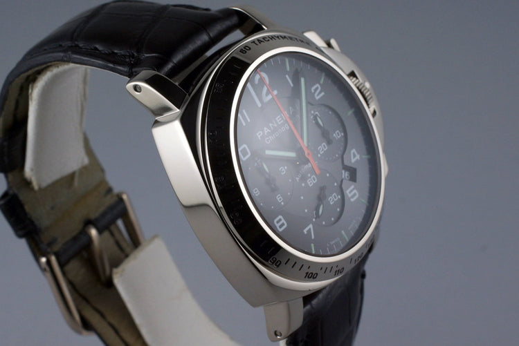 2002 Panerai PAM 105 White Gold Chrono with Box and Papers