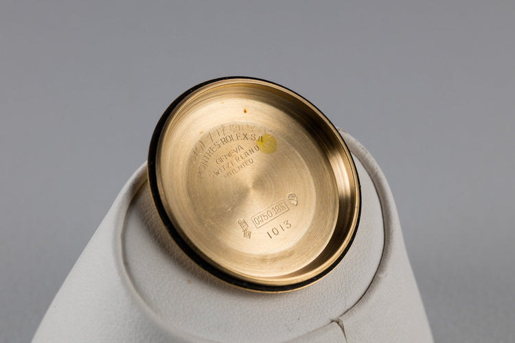 1959 Rolex 18K YG Oyster Perpetual 1013 with SWISS Only Silver Non-Luminous Dial