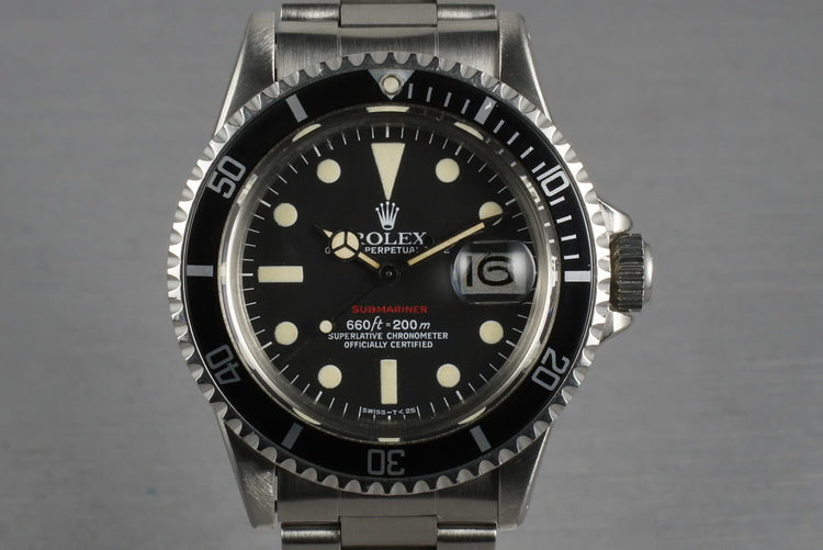 Rolex Red Submariner 1680 with Complete Box and Papers Set