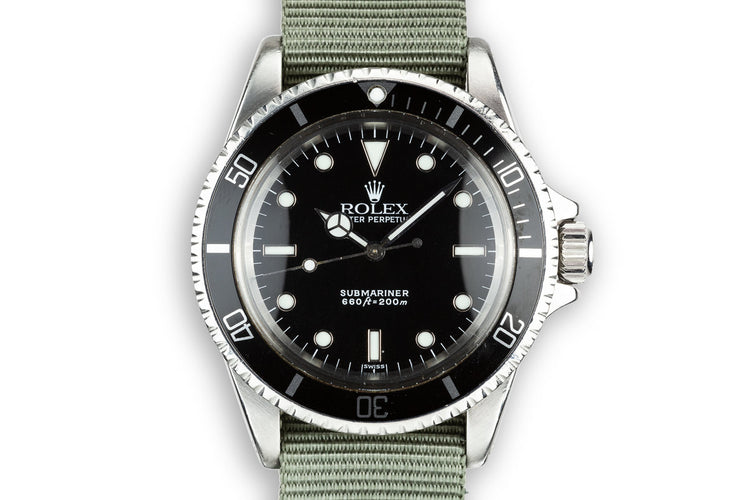 1968 Rolex Submariner 5513 with SWISS Only Service Dial