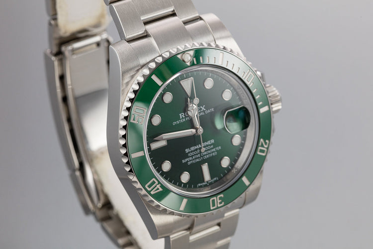 2019 Rolex Green Submariner 116610LV "Hulk" with Box and Papers