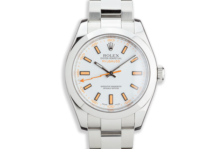 2009 Rolex Milgauss 116400 White Dial