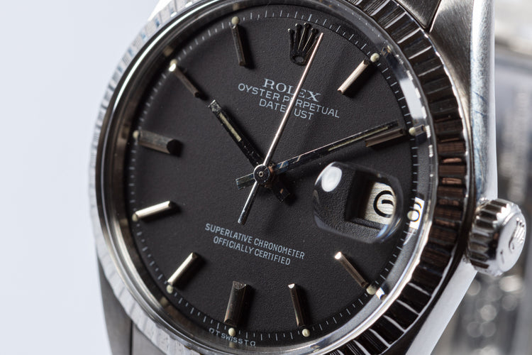 1978 Rolex 1603 Black Sigma Dial Datejust Jubilee Bracelet