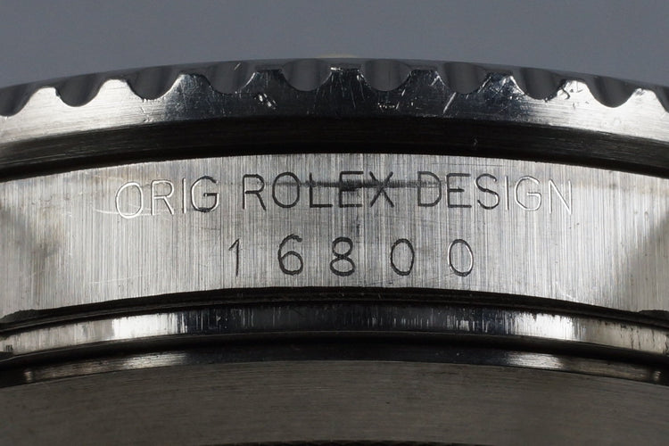1981 Rolex Submariner 16800 Tritium Service Dial