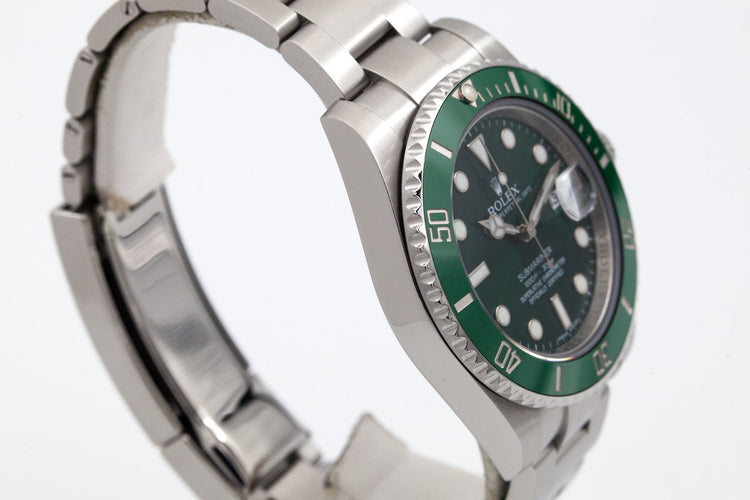 2010 Rolex Green Submariner 116610LV with Box and Papers