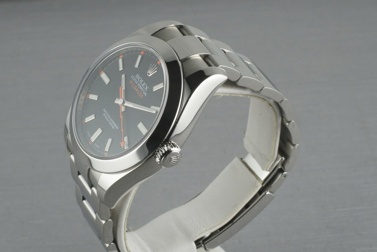 Rolex Milgauss BLACK Dial 116400 with Box and Papers