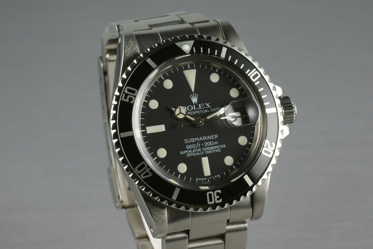 Rolex Submariner 1680 Box and Papers
