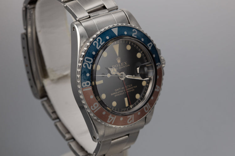 1966 Rolex GMT-Master 1675 Gilt Dial with Box and Double Punch Papers