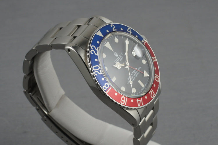 Rolex GMT 1675 Pointy Crown Guards Chapter Ring ultra light brown dial